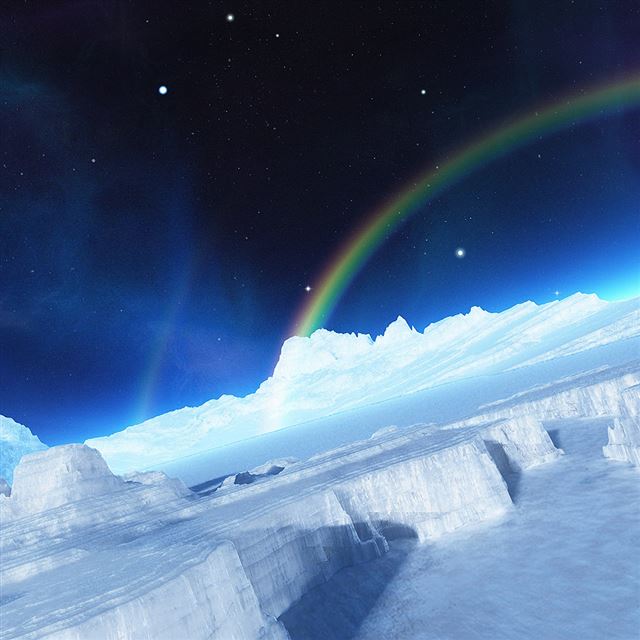 1024x1024 Arctic Rainbow - winter iPad Wallpaper
