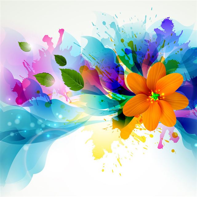 1024x1024 Bouquet of Colors - purple iPad Wallpaper