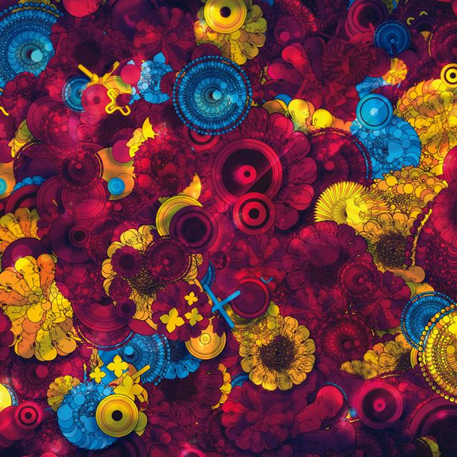 1024x1024 Psychedelic Life - patterned iPad Wallpaper