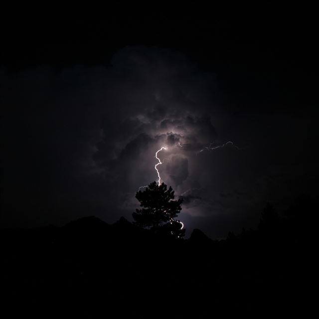 1024x1024 Lighting Storm - cyan iPad Wallpaper