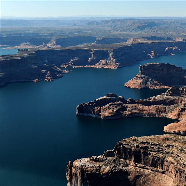 1024x1024 Aerial view of canyon - river iPad Wallpaper