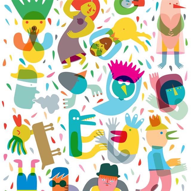 1024x1024 Colorful Cartoon Funny People Artwork - artwork iPad Wallpaper