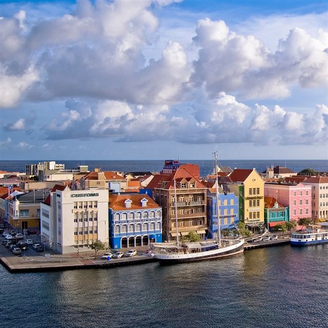 1024x1024 Curacao From Above - town iPad Wallpaper