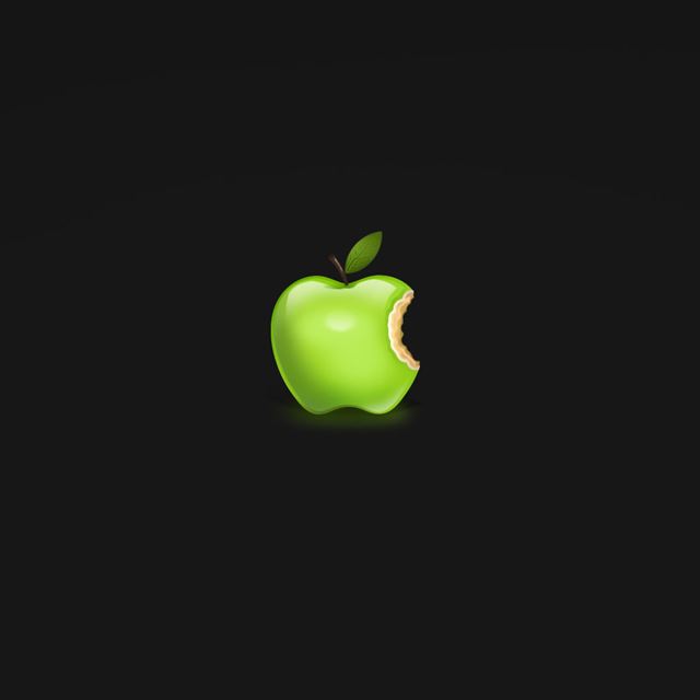 1024x1024 Actual Apple Logo - green iPad Wallpaper