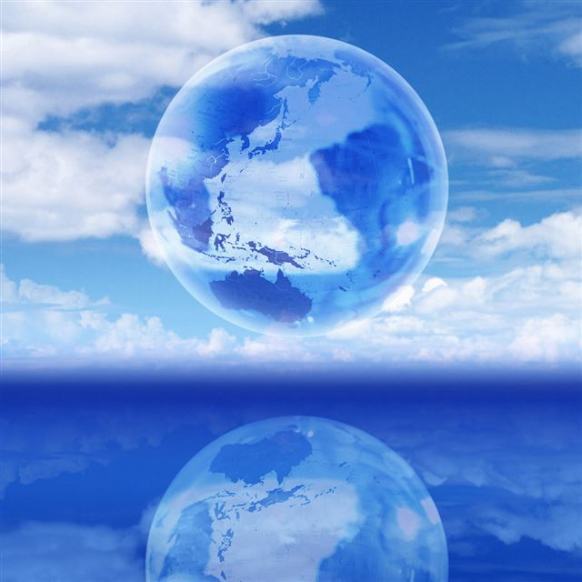 1024x1024 Blue Earth - space iPad Wallpaper