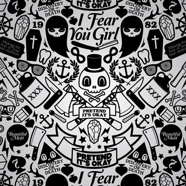 1024x1024 Pretend Its Okay Vector -  iPad Wallpaper