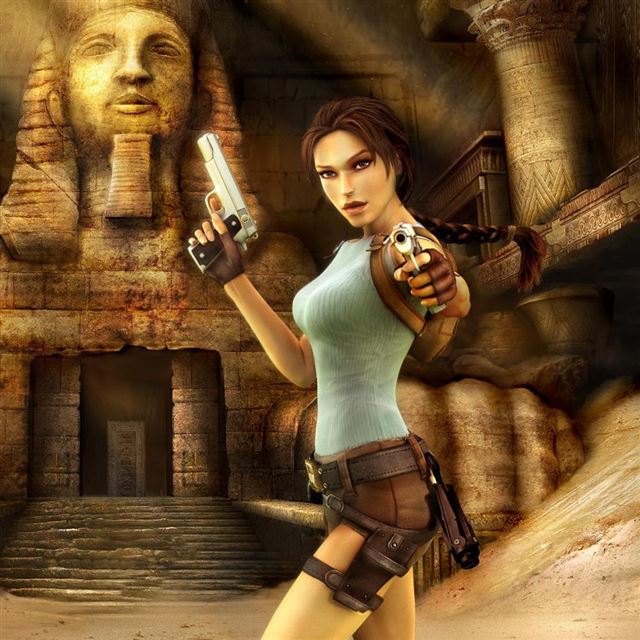 1024x1024 Lara Croft - video iPad Wallpaper