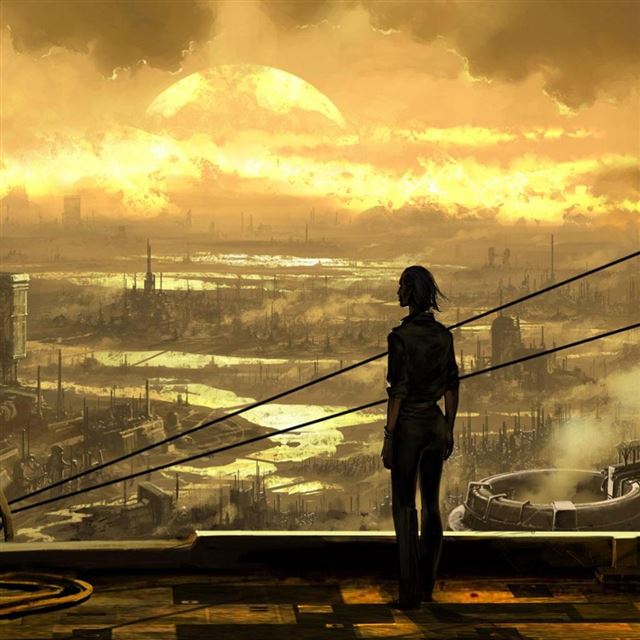 1024x1024 Fire City - city iPad Wallpaper