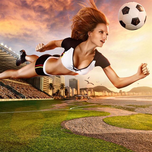 1024x1024 Brazil World Cup 2014 Football Baby -  iPad Wallpaper