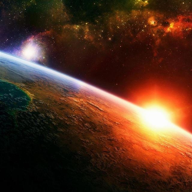 1024x1024 Sunrise Horizon - cosmos iPad Wallpaper