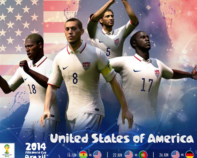 1024x1024 2014 FIFA USA Team -  iPad Wallpaper