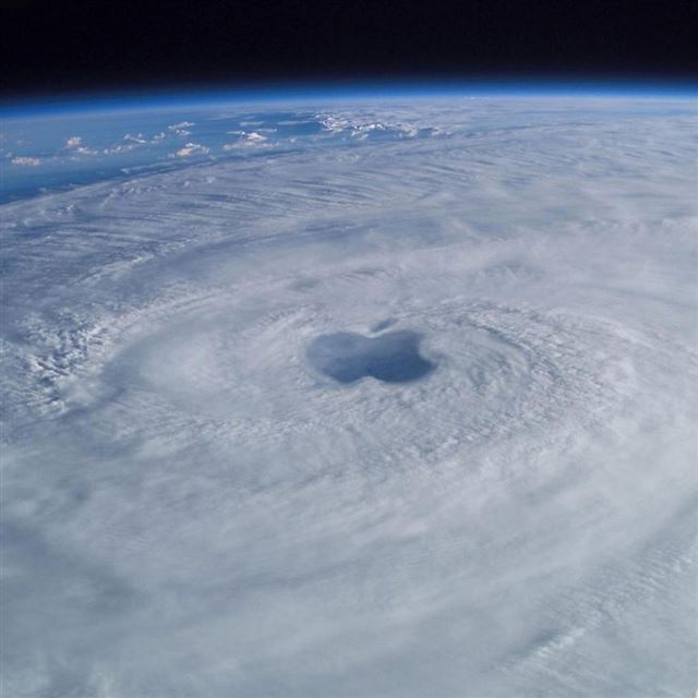 1024x1024 Apple Logo Space Hurricane - space iPad Wallpaper