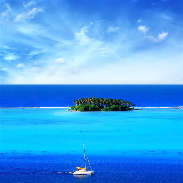 1024x1024 Island - ship iPad Wallpaper