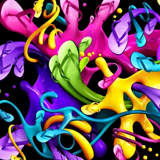 1024x1024 Abstract Slipper - purple iPad Wallpaper