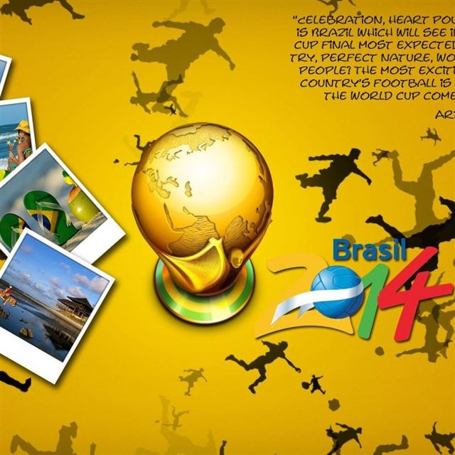 1024x1024 World Cup 2014 In Brazil - trophy iPad Wallpaper