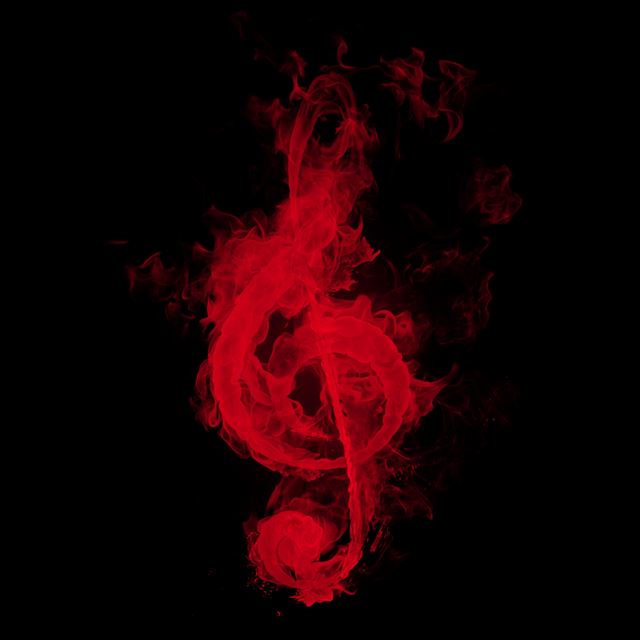 1024x1024 Clef Fire G clef - music iPad Wallpaper
