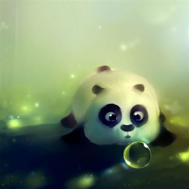1024x1024 Panda  - bubble iPad Wallpaper