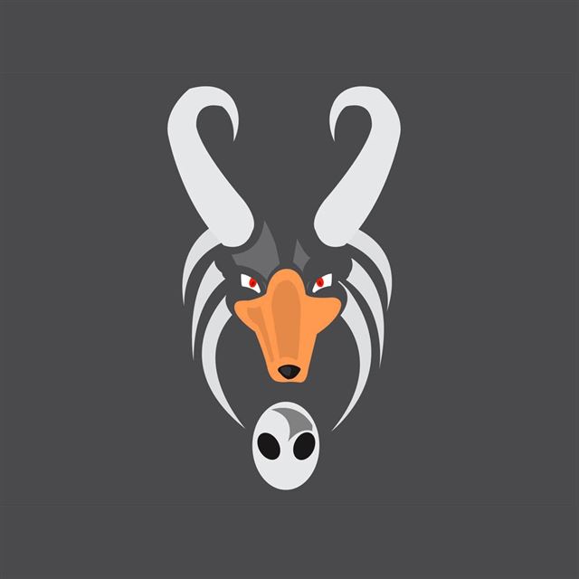 1024x1024 Houndoom Wallpaper - drawn iPad Wallpaper