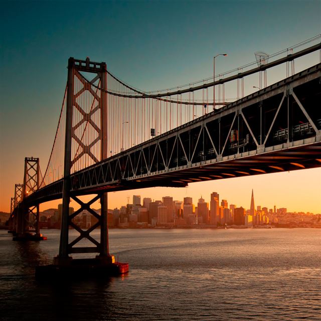 1024x1024 Bridge - yellow iPad Wallpaper
