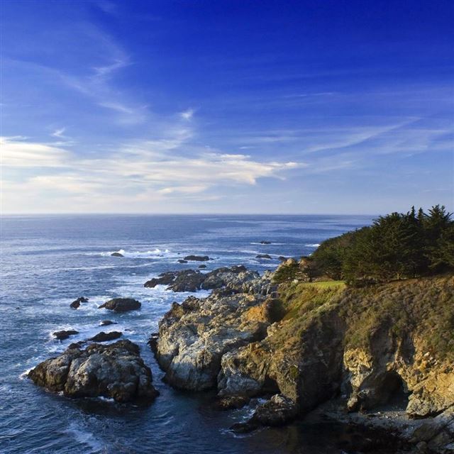 1024x1024 Wonderful Shore - rocks iPad Wallpaper