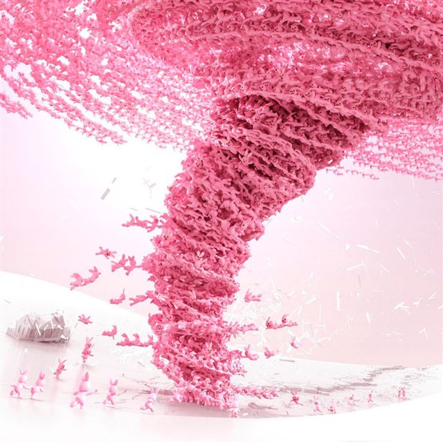 1024x1024 Pink Bunny - pink iPad Wallpaper