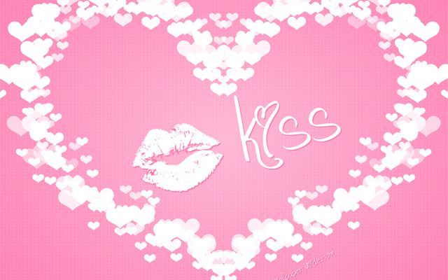 1024x1024 Valentines' Day Love Kiss - pink iPad Wallpaper