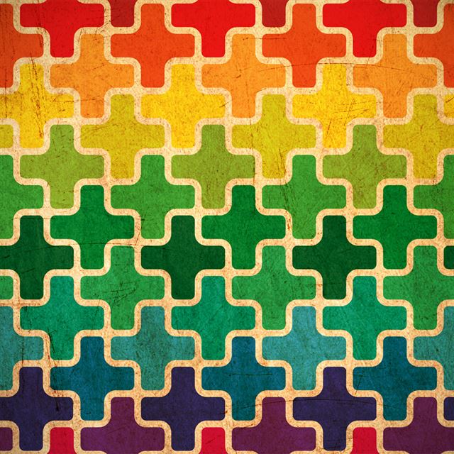 1024x1024 Abstract Pattern - rainbow iPad Wallpaper