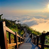 Stairway to Heaven Yushan National Park Taiwan wallpaper