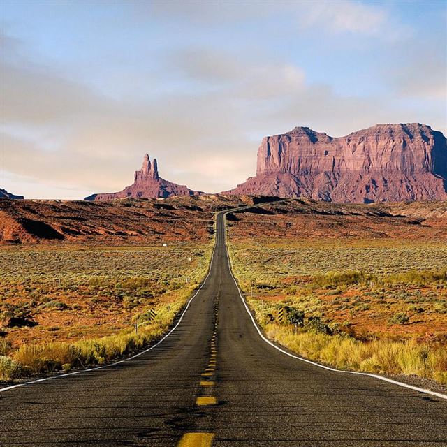 1024x1024 Open Highway - highway iPad Wallpaper
