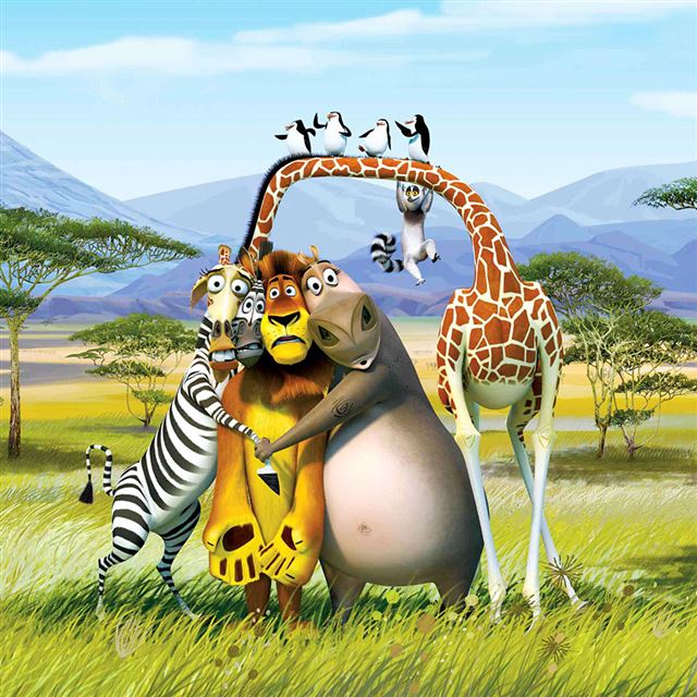 1024x1024 Madagascar 3 - funny iPad Wallpaper