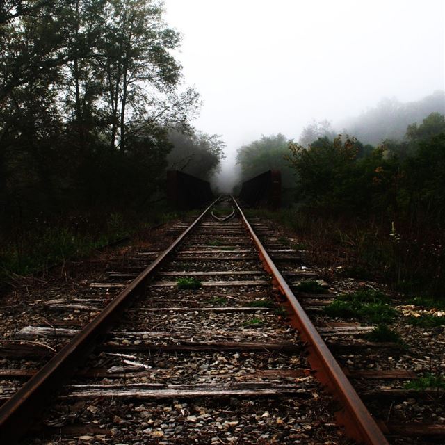 1024x1024 Old Train Track - old iPad Wallpaper