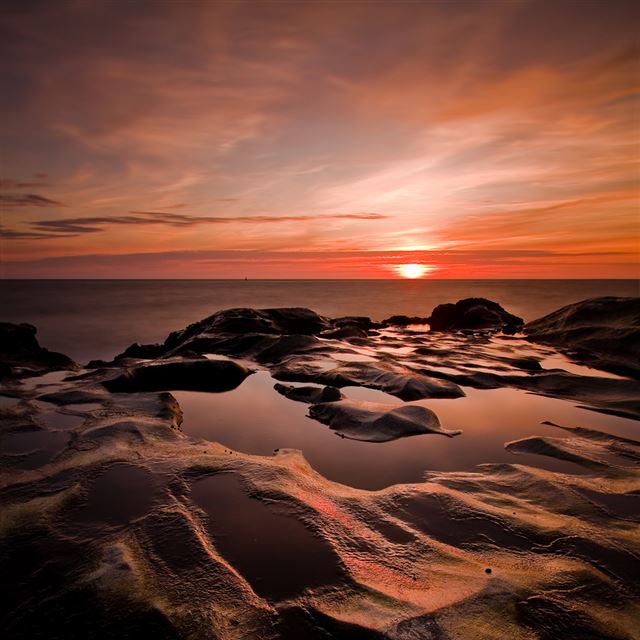 1024x1024 Sandy Shoals Sunset - soil iPad Wallpaper