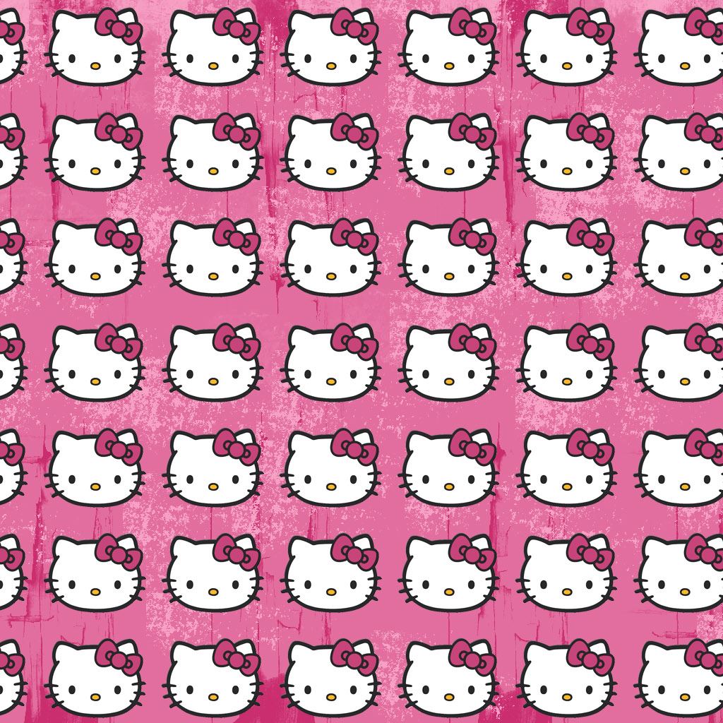 Hello Kitty Pattern iPad Wallpapers Free Download