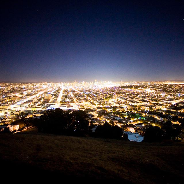 1024x1024 San Fransisco Night Cityscape - cityscape iPad Wallpaper