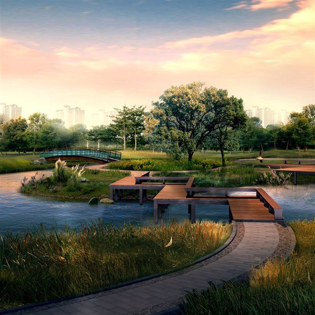 1024x1024 Japan Landscape - scenery iPad Wallpaper