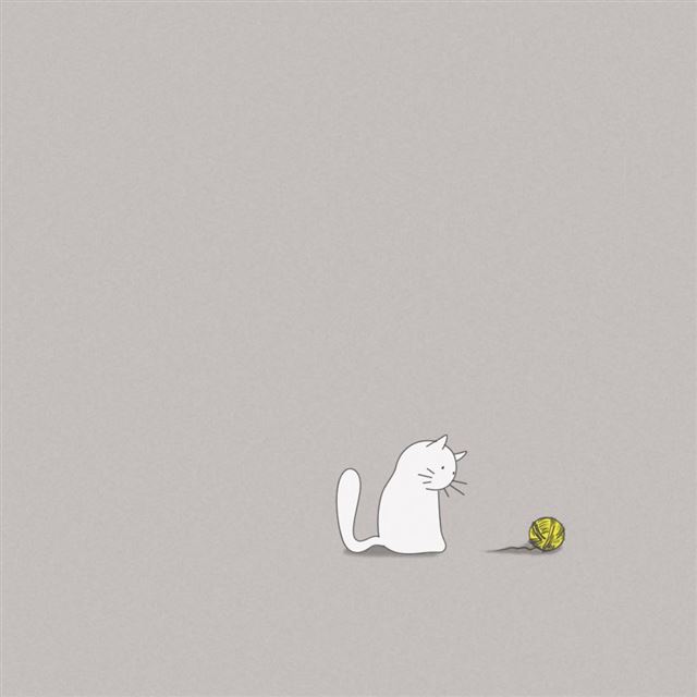 1024x1024 Waiting Cat - vectors iPad Wallpaper