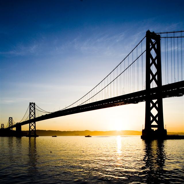 1024x1024 Oakland Bay Bridge - scenery iPad Wallpaper