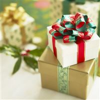 Two Christmas Presents Close Up wallpaper
