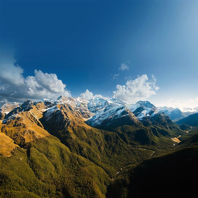 1024x1024 Snow Summer Mountain Sky Cloud Nature - mountains iPad Wallpaper