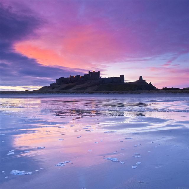 1024x1024 Nature Dream Castle Lake Sea - brown iPad Wallpaper