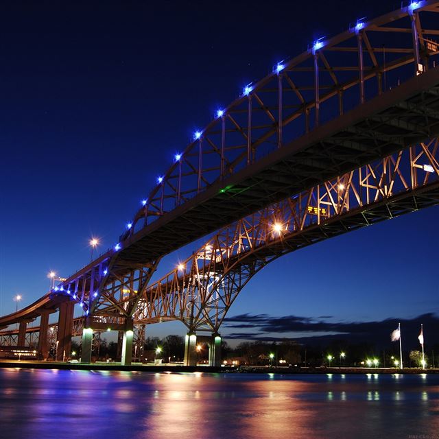 1024x1024 Bridge To USA America River Nature City - america iPad Wallpaper