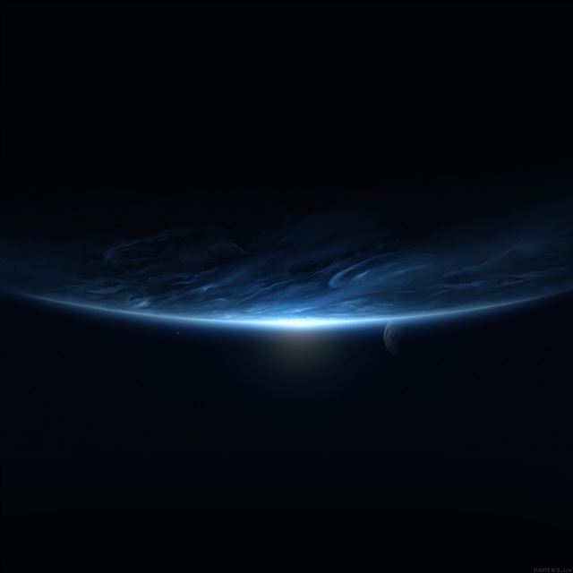 1024x1024 Space Sunrise Dark Minimal - light iPad Wallpaper