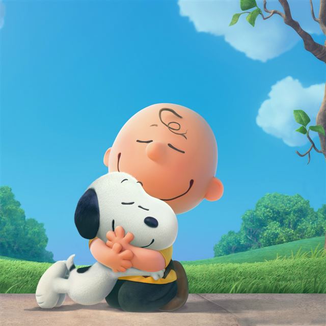 1024x1024 Snoopy And Charlie - happy iPad Wallpaper