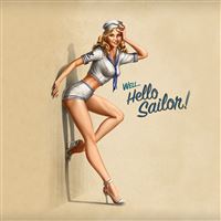 Hello Sailor Pin Up wallpaper