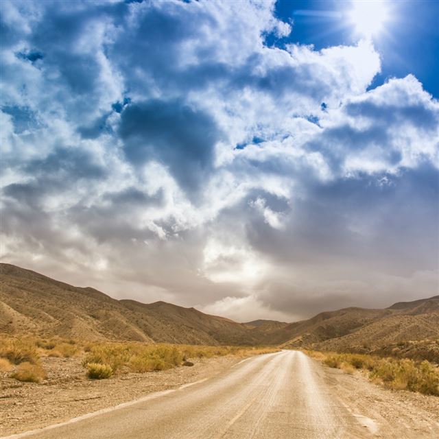 1024x1024 Clouds Sky Over Mountains - mountains iPad Wallpaper