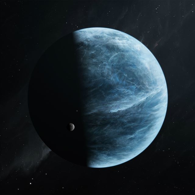 1024x1024 Turning Around Planet In Outer Space - shadow iPad Wallpaper
