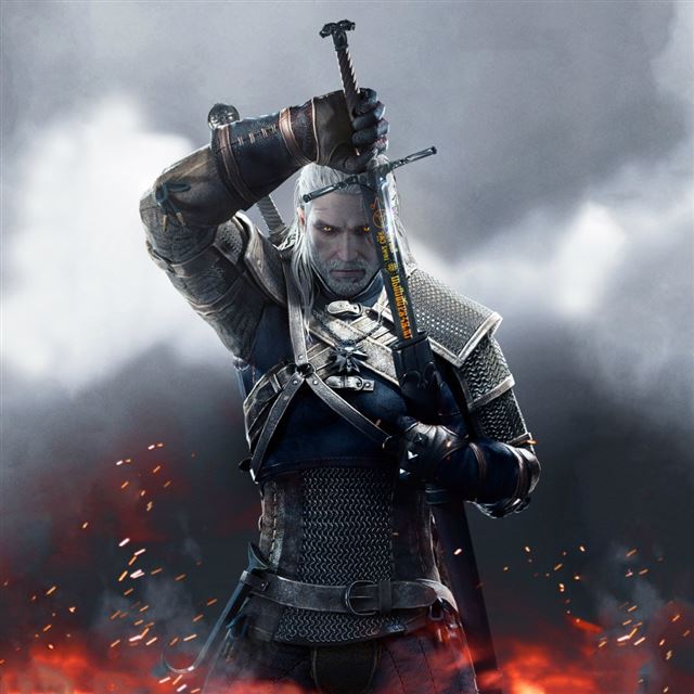 1024x1024 Witcher 3 Wild Hunt Geralt - brown iPad Wallpaper
