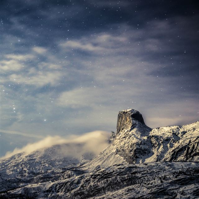 1024x1024 Orions Belt Mountain Landscape - skyscape iPad Wallpaper