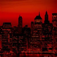 Red Sky At Night New York City wallpaper