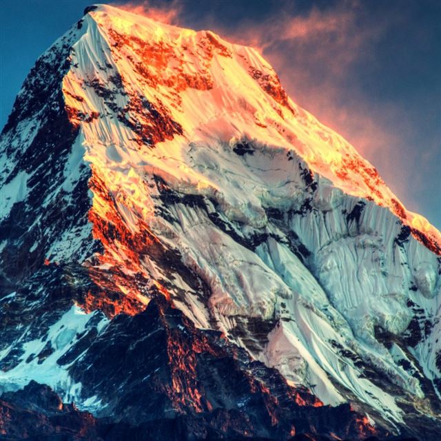 1024x1024 Nature Mountain With Sunset Landscape - landscape iPad Wallpaper